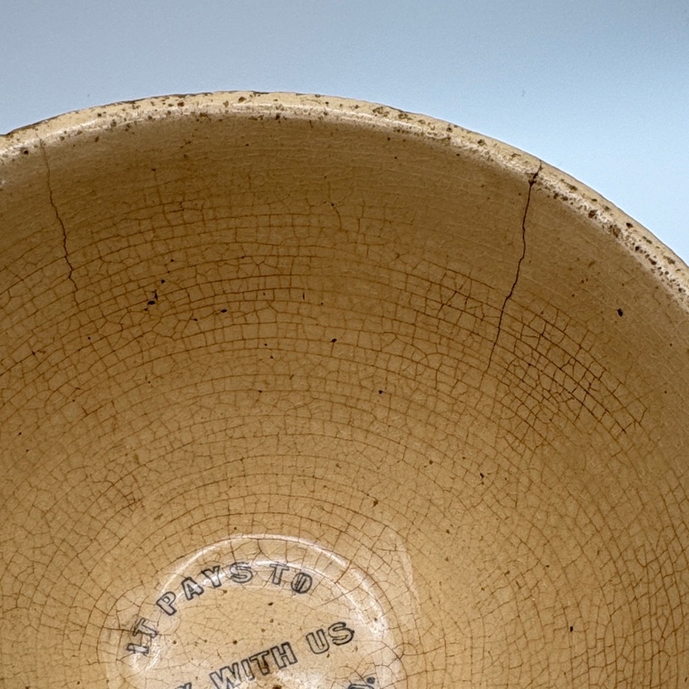 Vintage Ceramic Bowl with Stripes - Picture 3 of 14